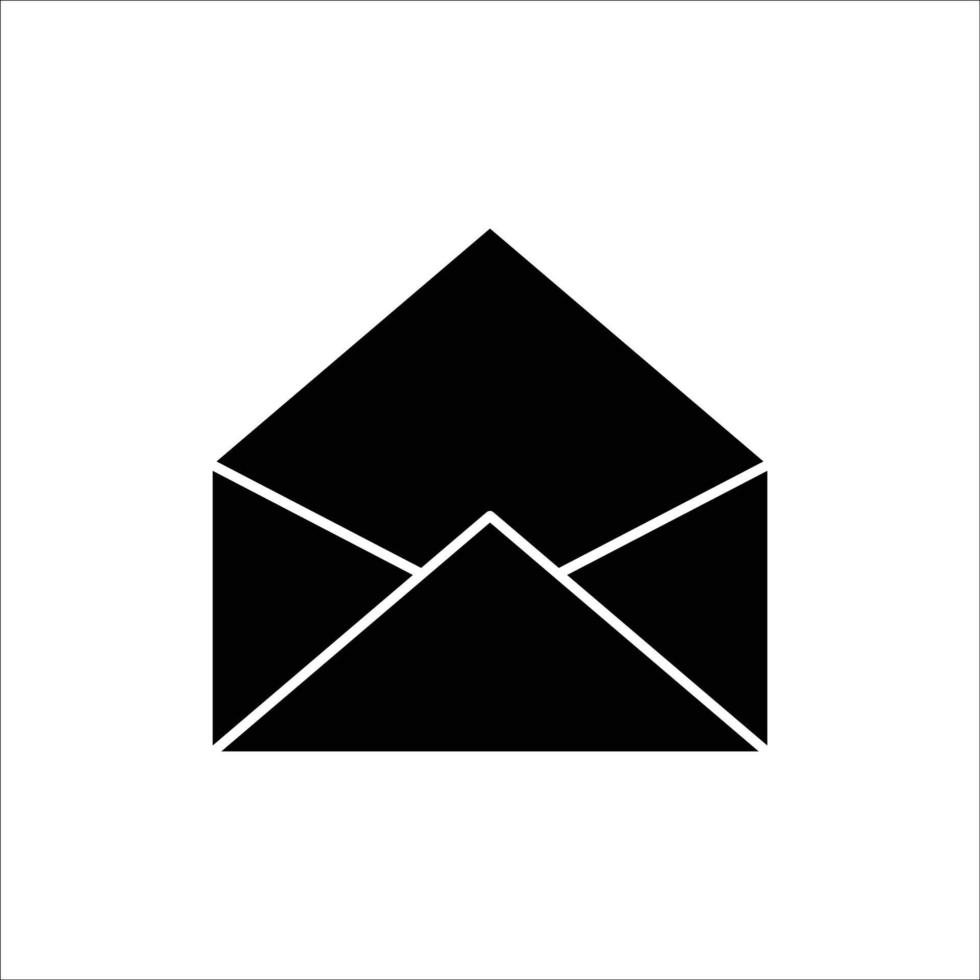 Open envelope icon illustration. glyph icon style. suitable for apps, websites, mobile apps. icon related to message. Simple vector design editable