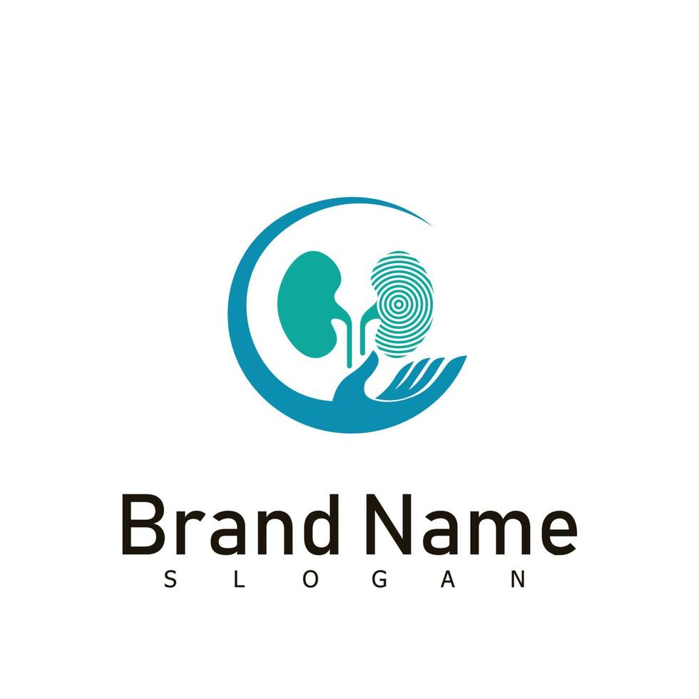 kidney logo creative concept human people happy solution design health vector