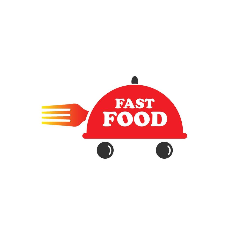 logotipo del restaurante comer comida rápido vector