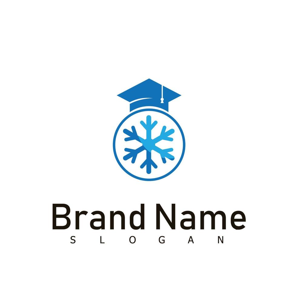 Air conditioning and snowflake with twist, logo template. Construction, repair and installation of air conditioners, vector design, illustration