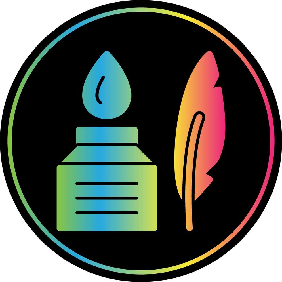 Feather And Ink Vector Icon Design