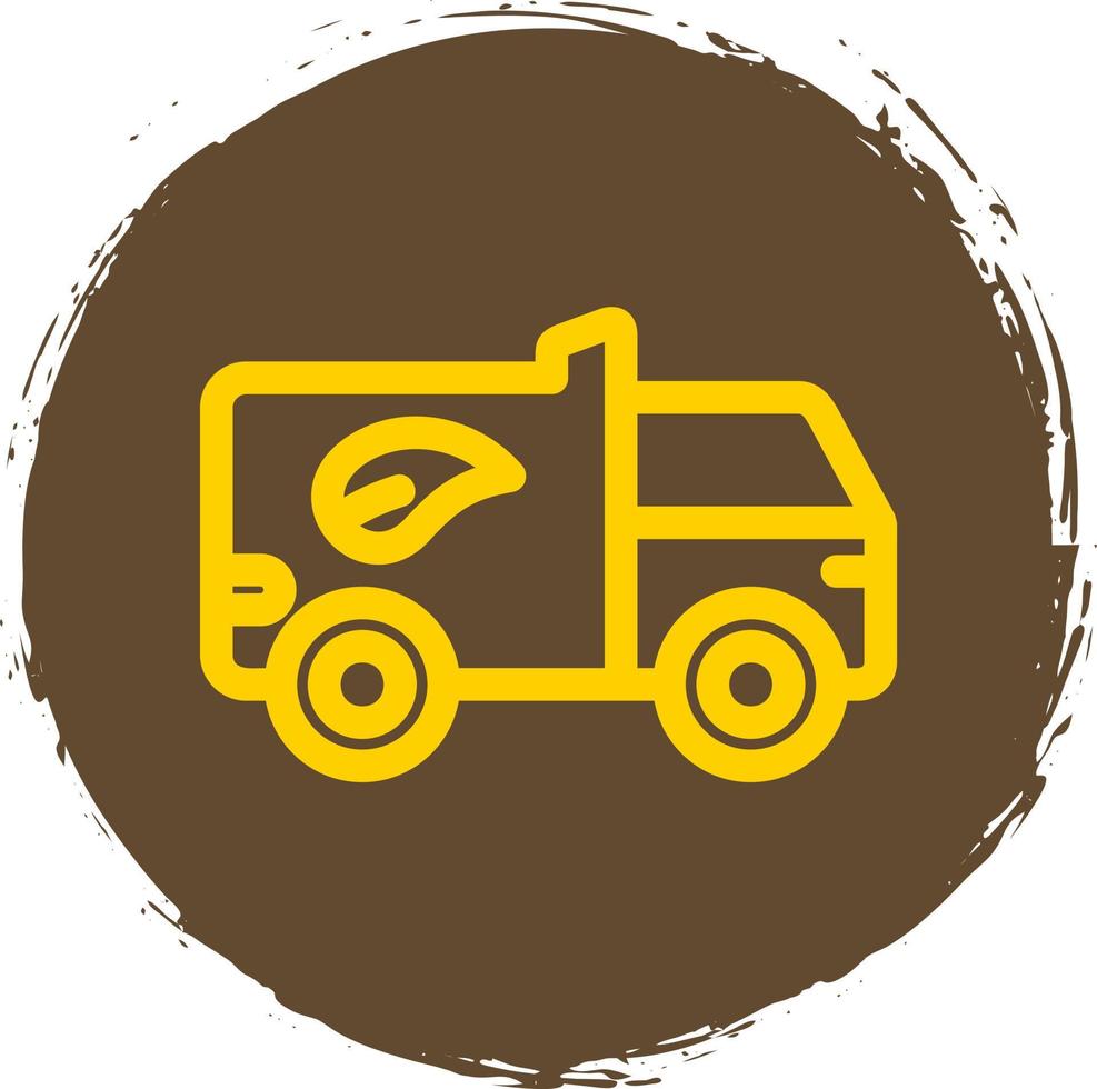 Eco Truck Vector Icon Design