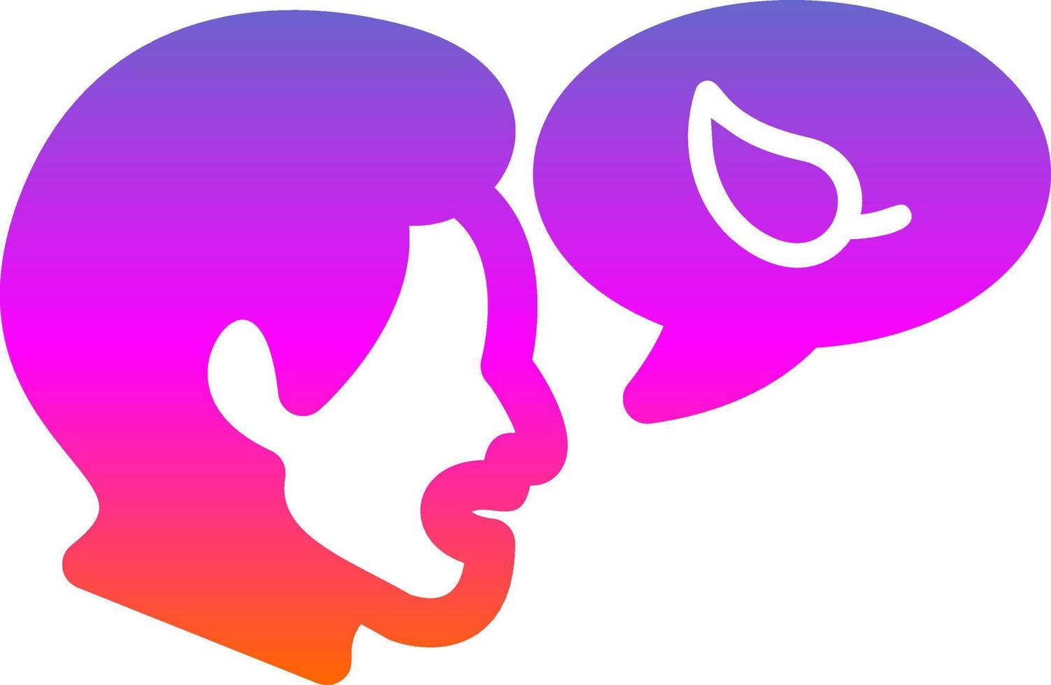 Eco Talk Vector Icon Design