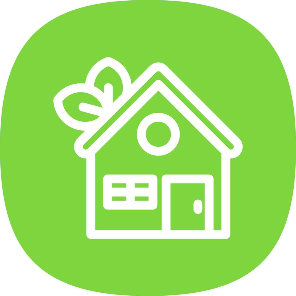 Eco Home Vector Icon Design