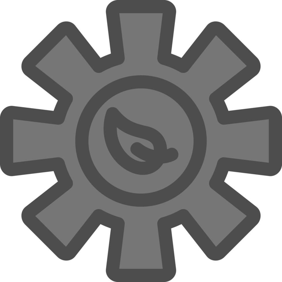 Eco Gear Vector Icon Design