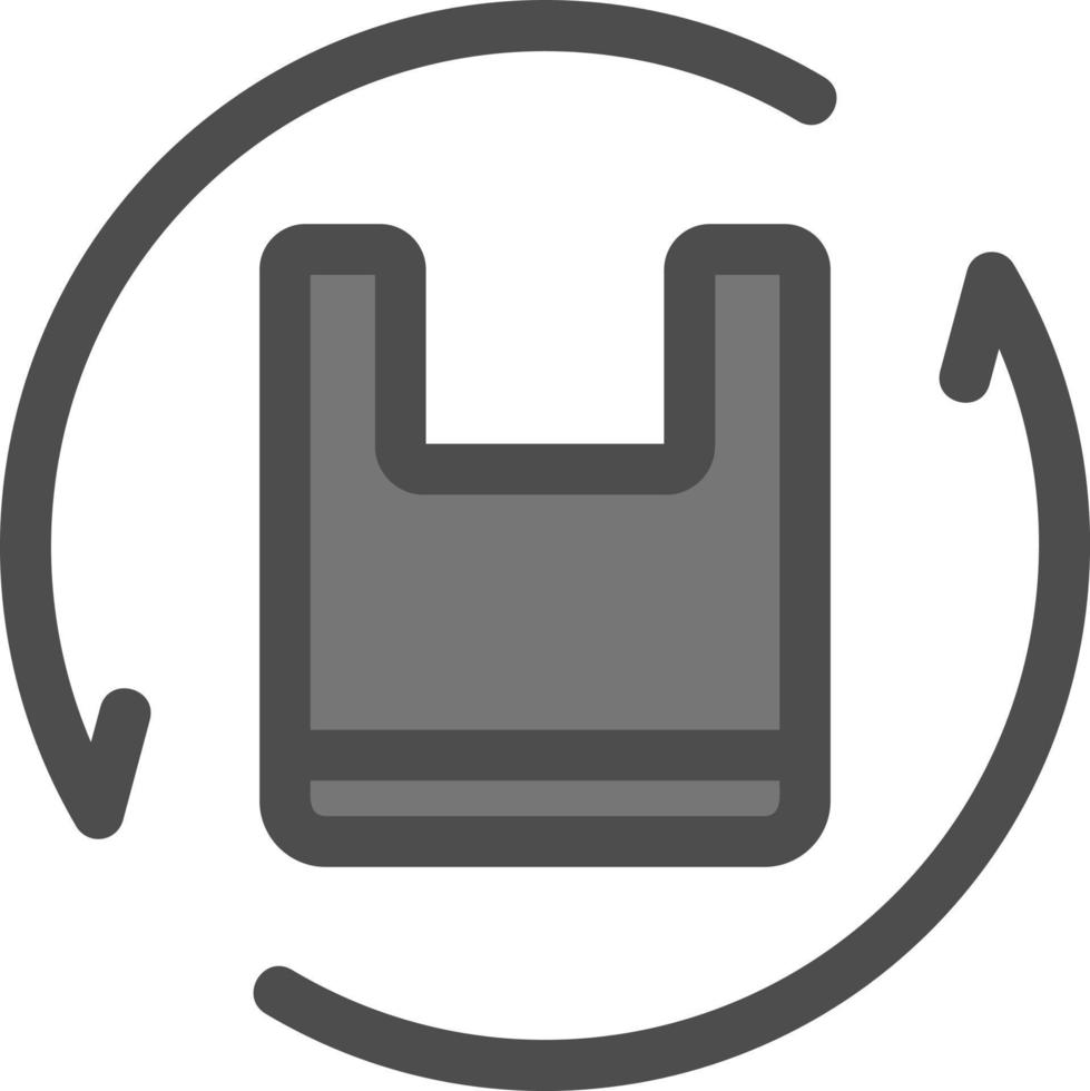 Recyled Plastic Bag Vector Icon Design