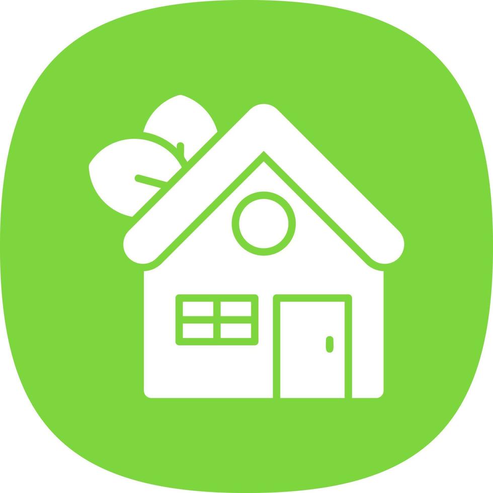 Eco Home Vector Icon Design