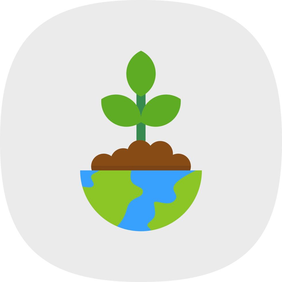 Earth Plant Vector Icon Design