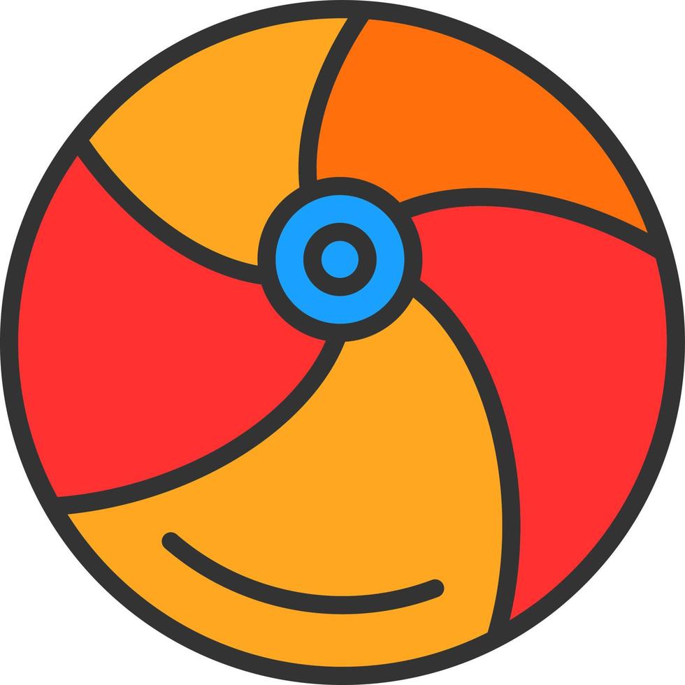 Beach Ball Vector Icon Design