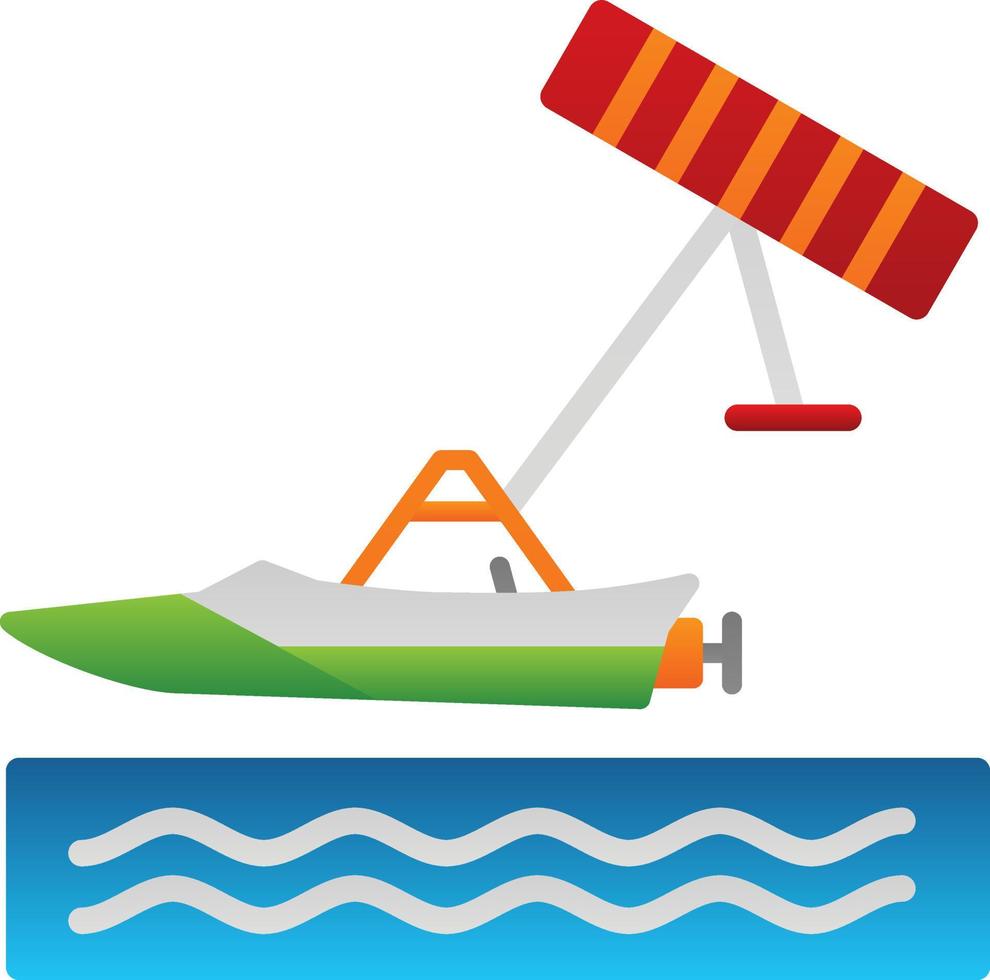 diseño de icono de vector de kitesurf