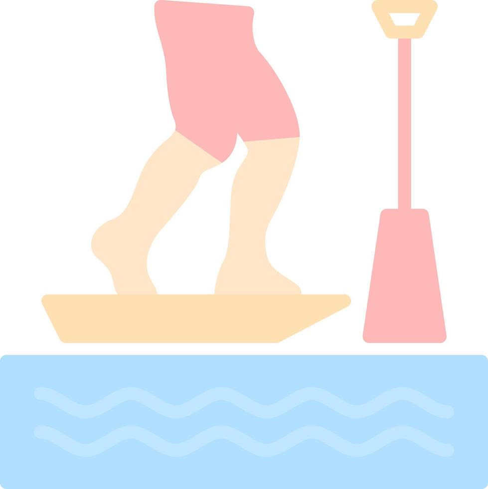 Standup Paddleboarding Vector Icon Design