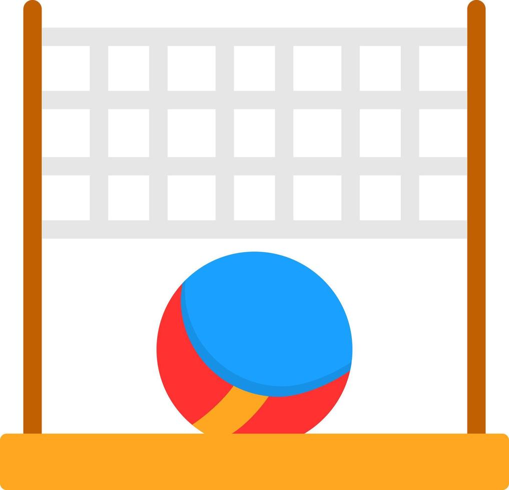 Beach Volleyball Vector Icon Design