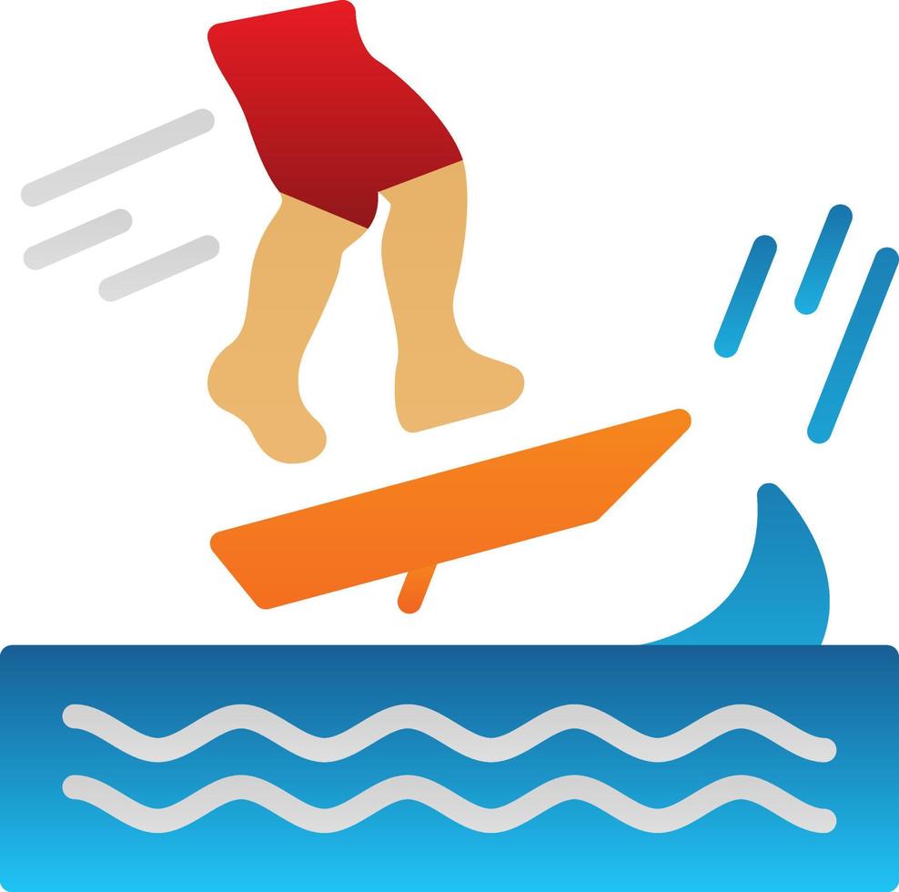 diseño de icono de vector de skimboard