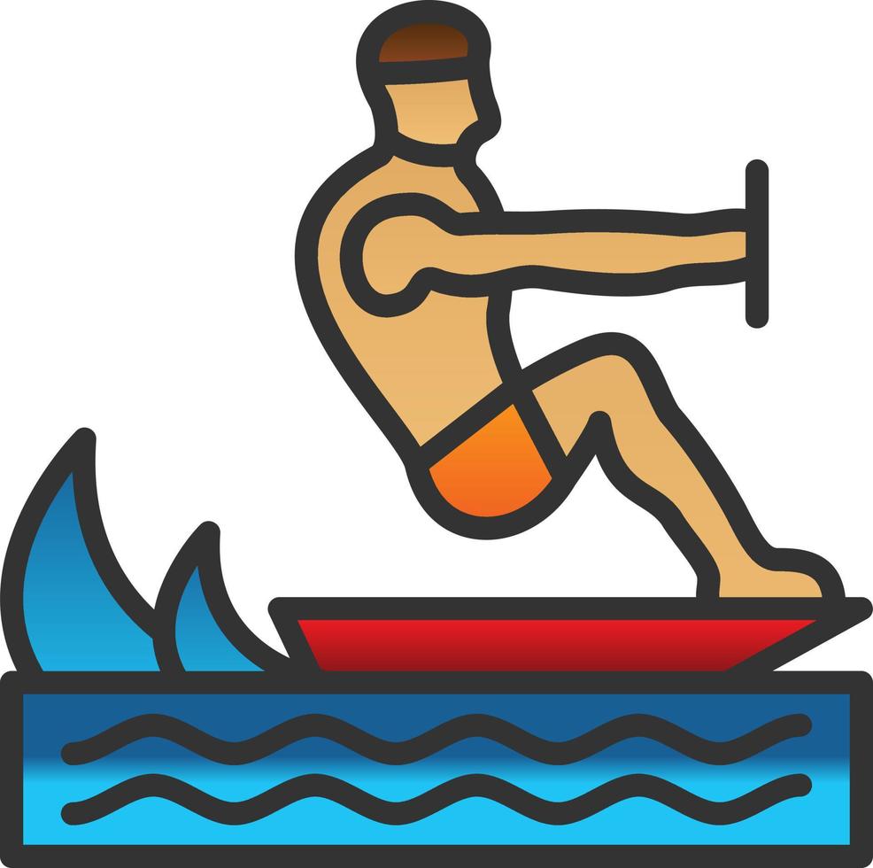 Surfing Vector Icon Design