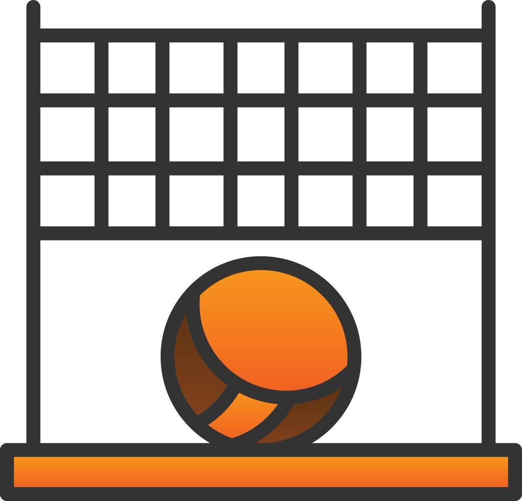 Beach Volleyball Vector Icon Design