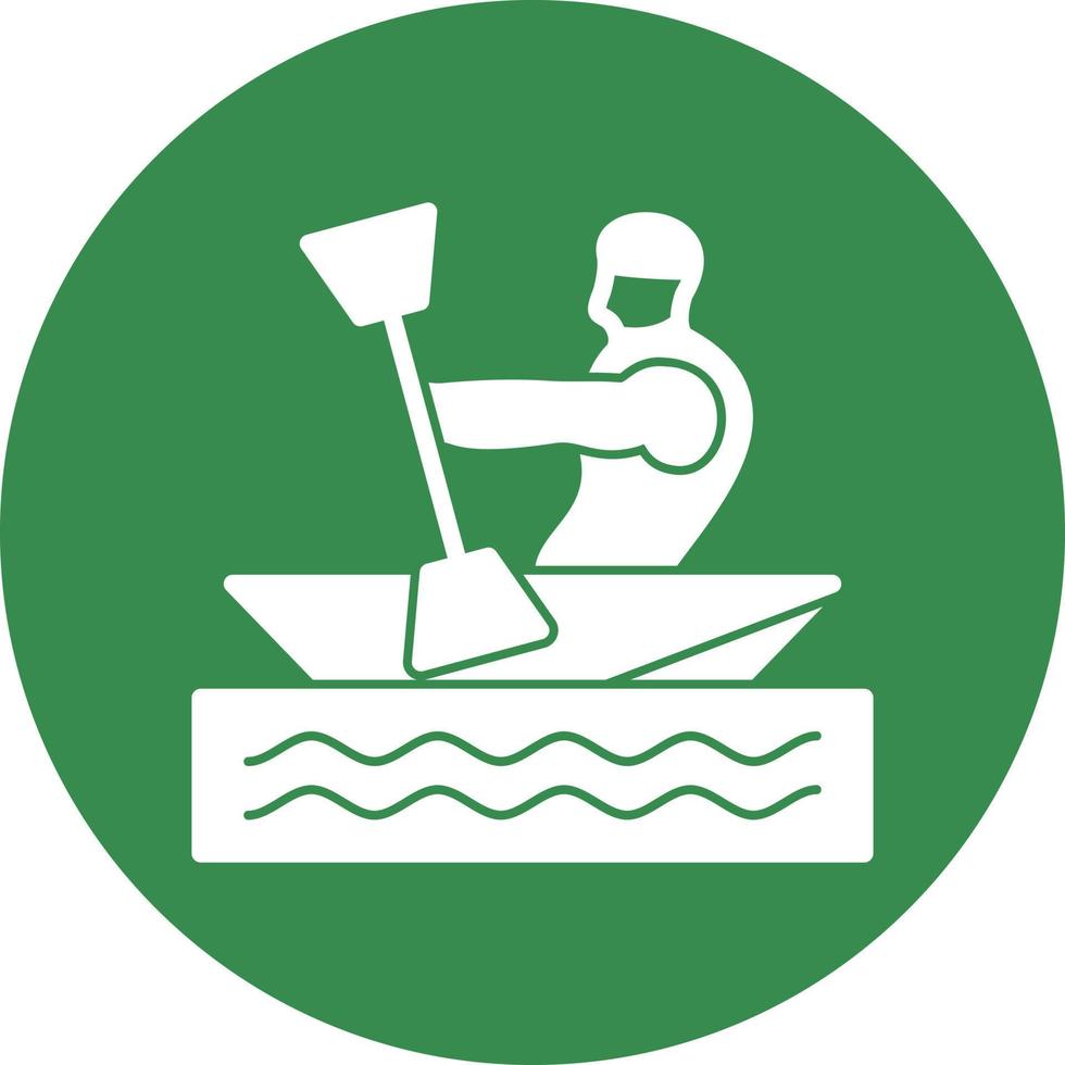 Kayaking Vector Icon Design