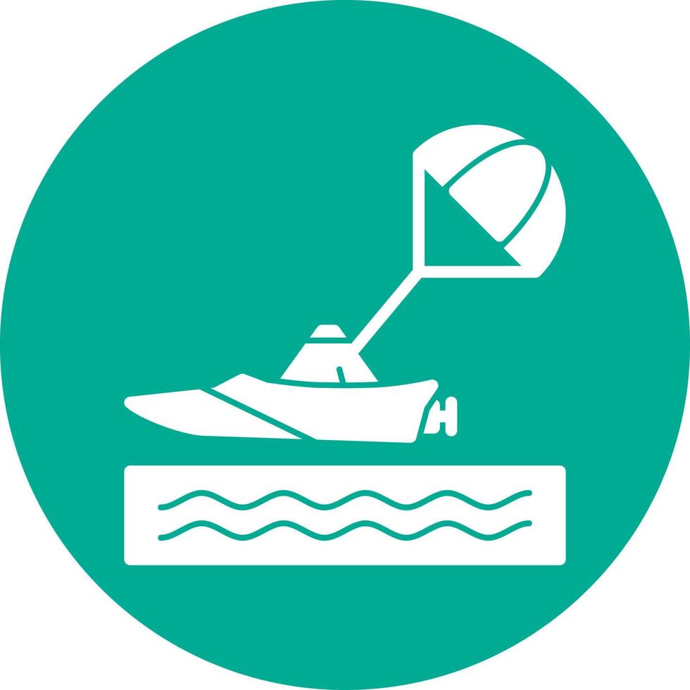 Parasailing Vector Icon Design