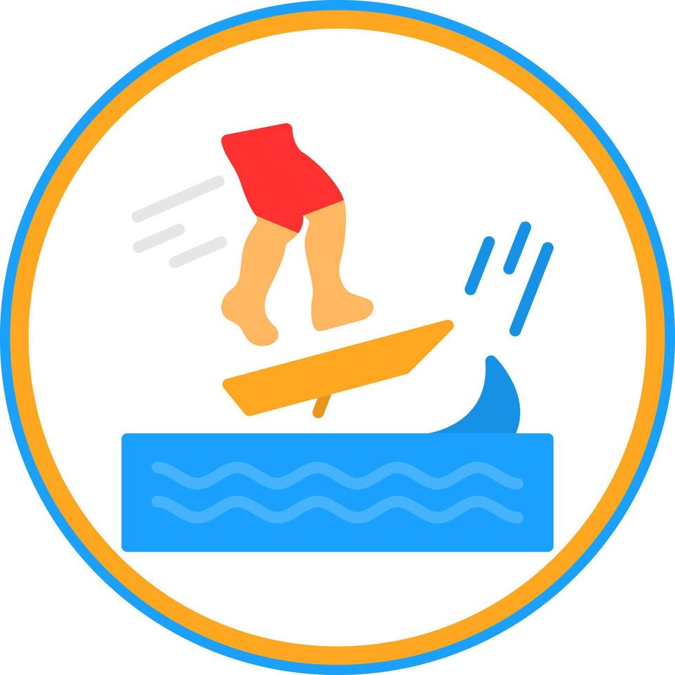 Skimboarding Vector Icon Design