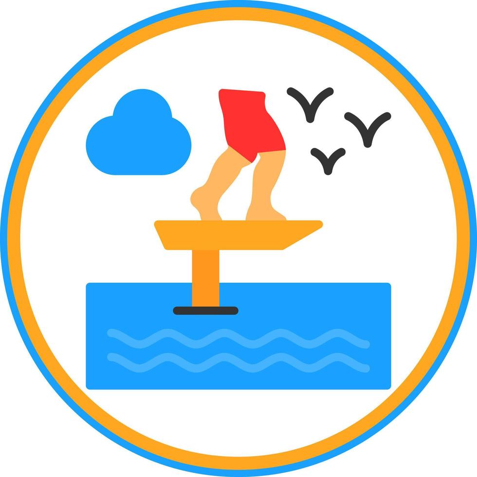 Sit Down Hydrofoiling Vector Icon Design