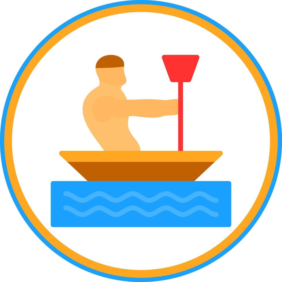Canoeing Vector Icon Design