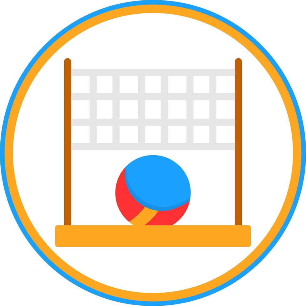 Beach Volleyball Vector Icon Design