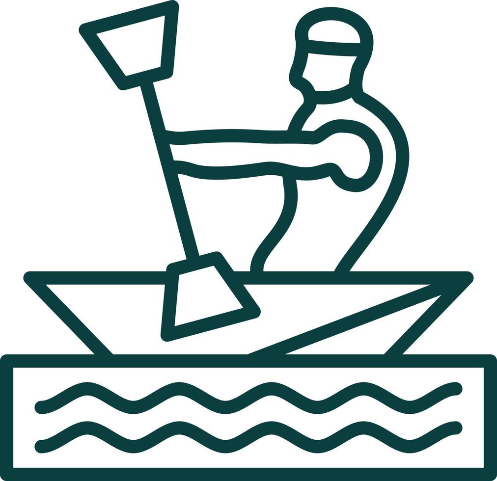 Kayaking Vector Icon Design