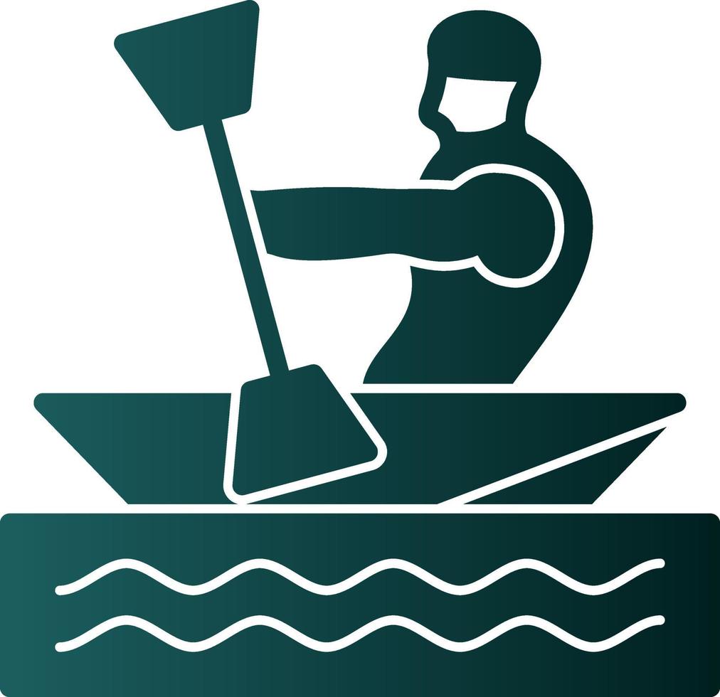 Kayaking Vector Icon Design