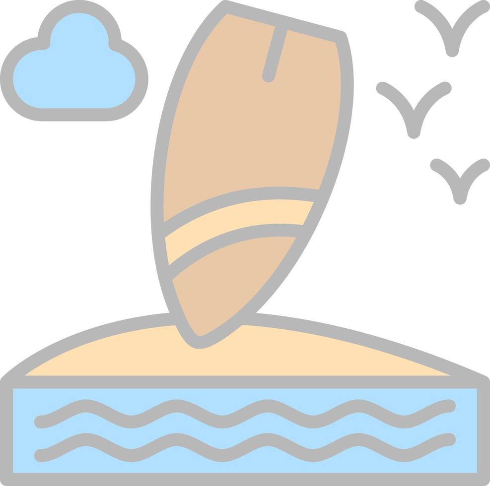 Surfboard Vector Icon Design