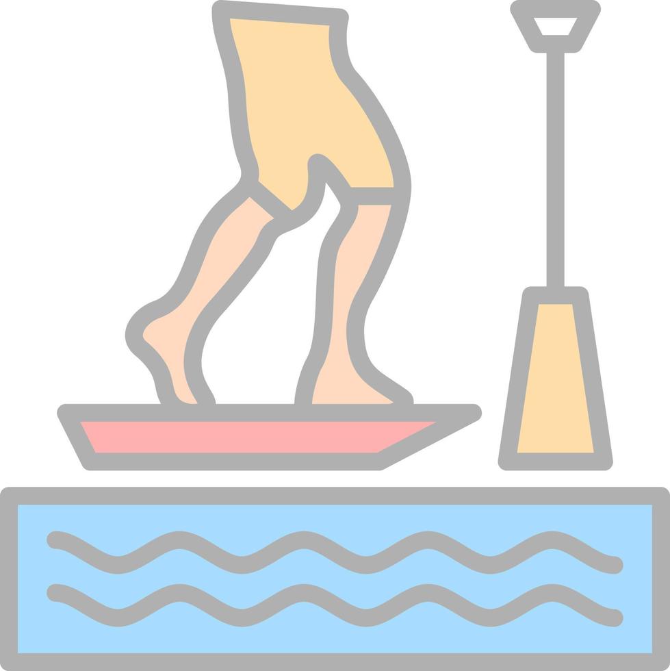 diseño de icono de vector de standup paddleboarding