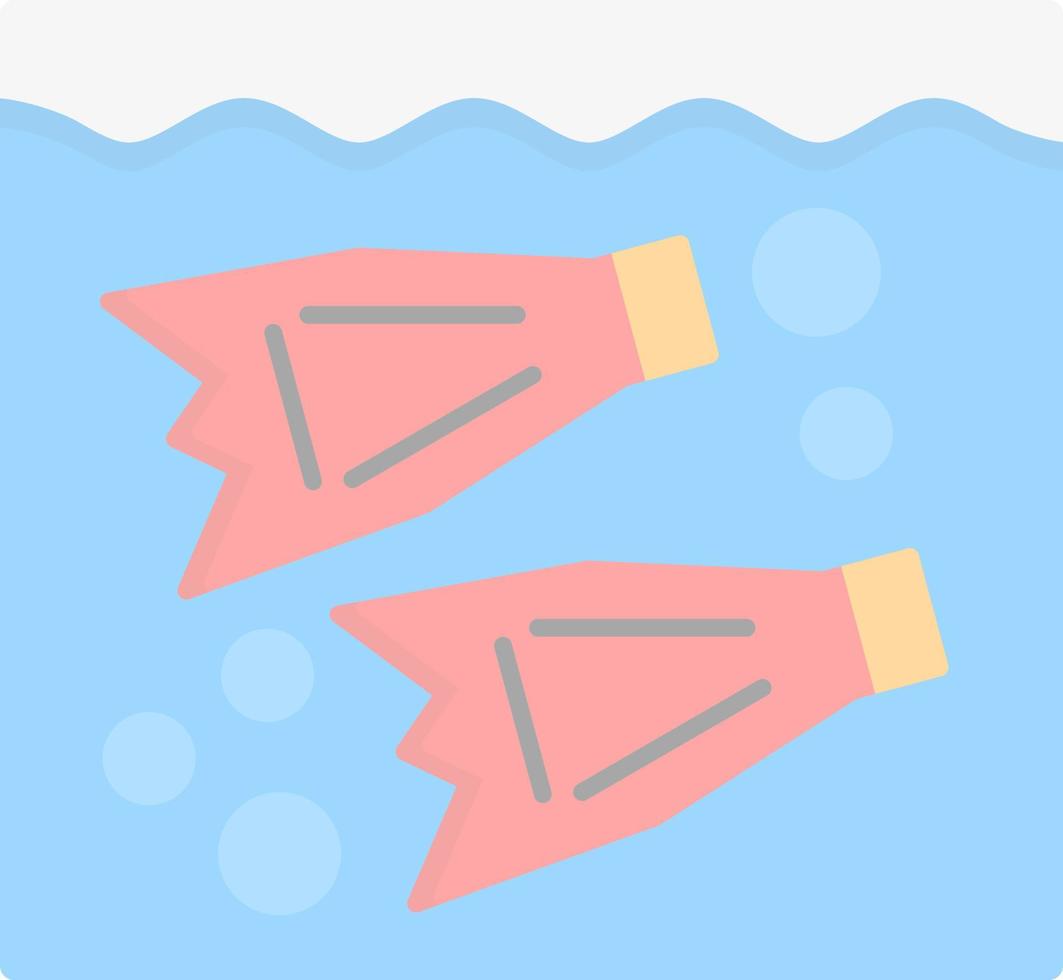 Fin Swimming Vector Icon Design
