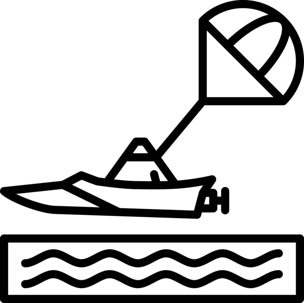 Parasailing Vector Icon Design
