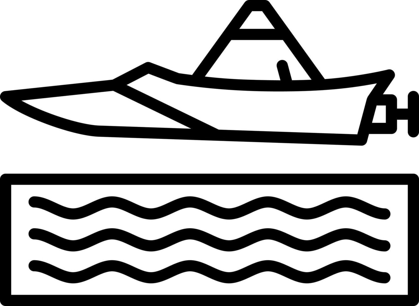 Jet Sprint Boat Racing Vector Icon Design
