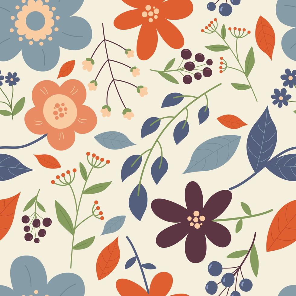 Pattern of Various Kinds of Beautiful Flowers vector