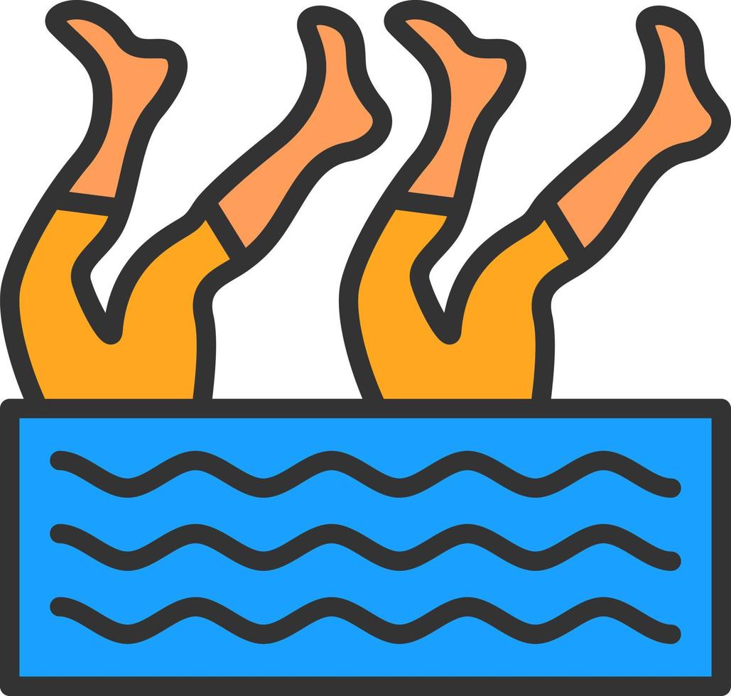 Artistic Swimming Vector Icon Design