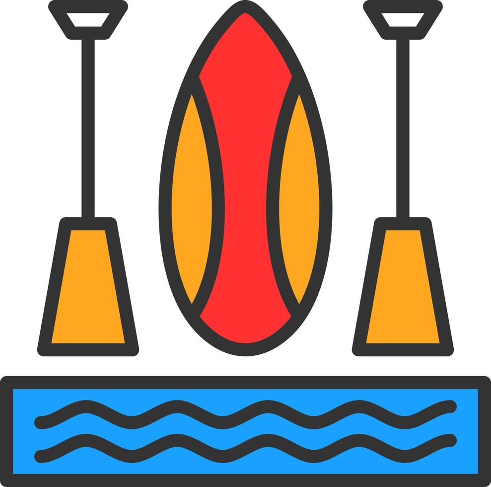 Paddleboarding Vector Icon Design