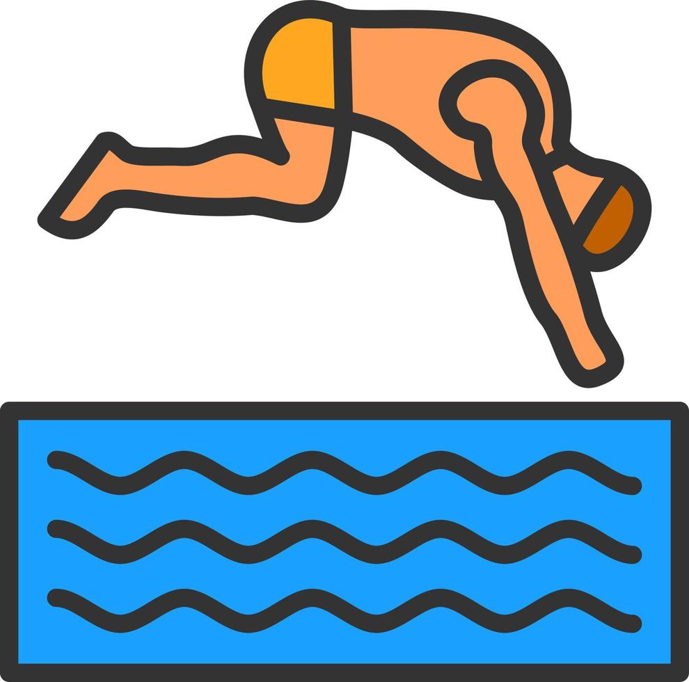 Freediving Vector Icon Design