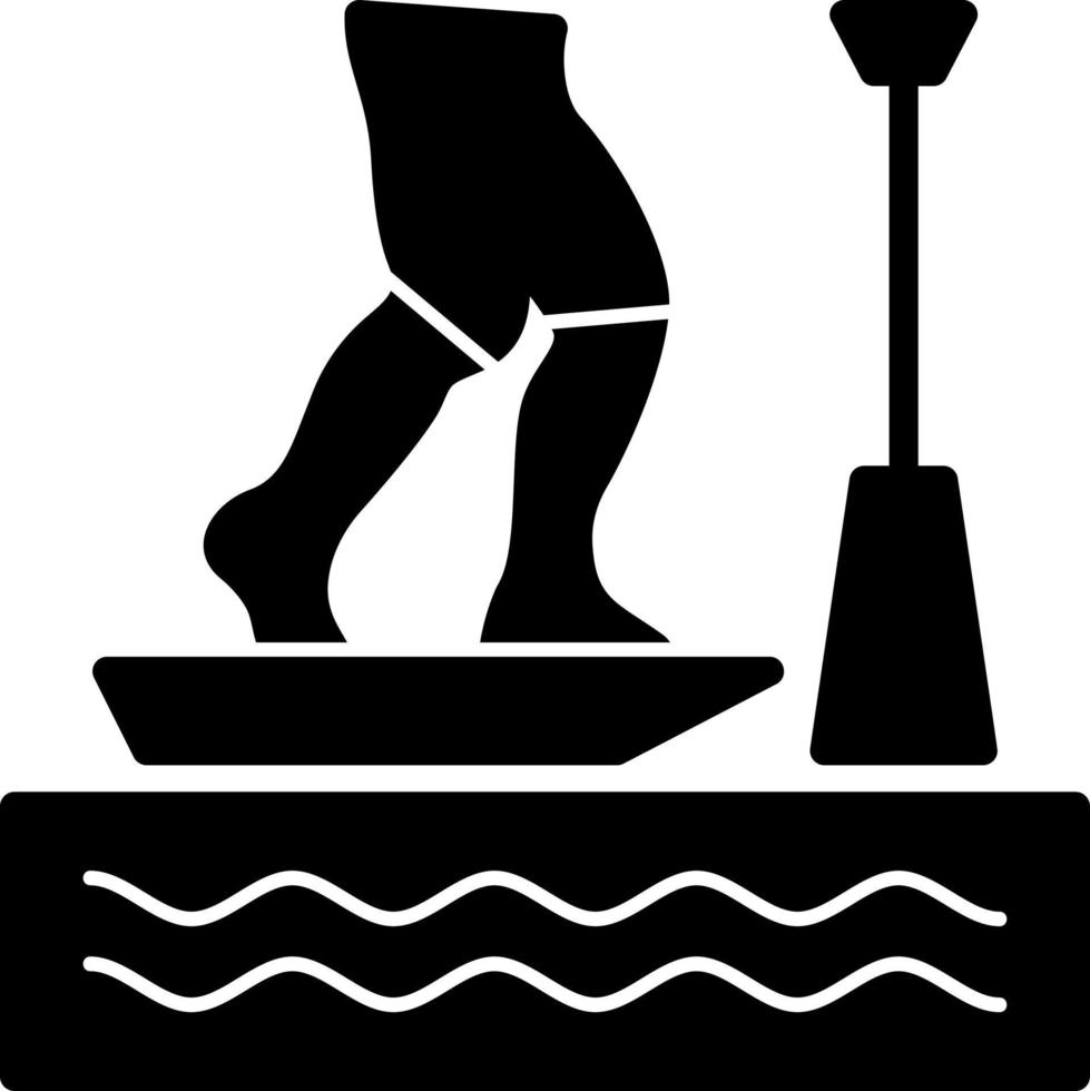 diseño de icono de vector de standup paddleboarding