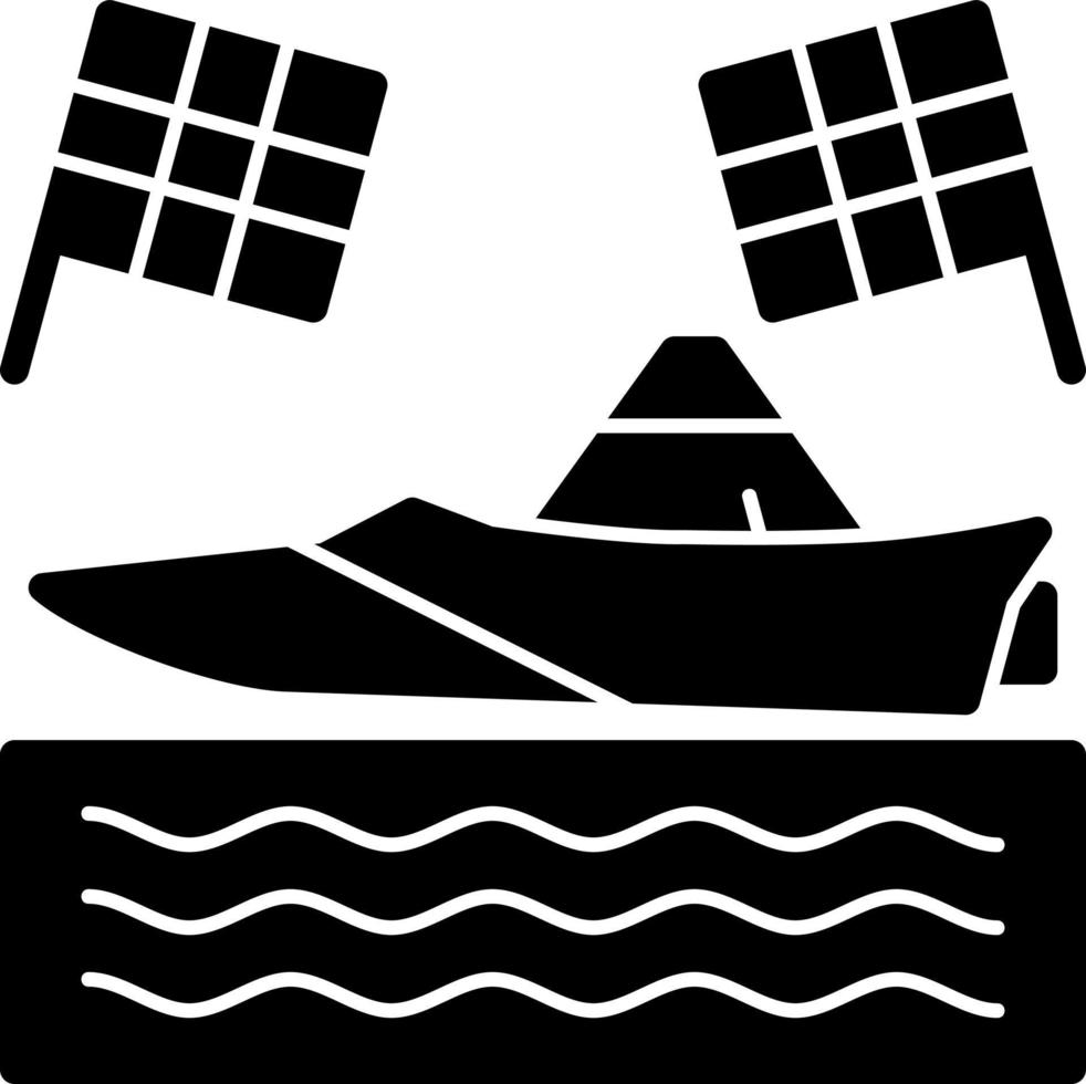 Powerboat Racing Vector Icon Design