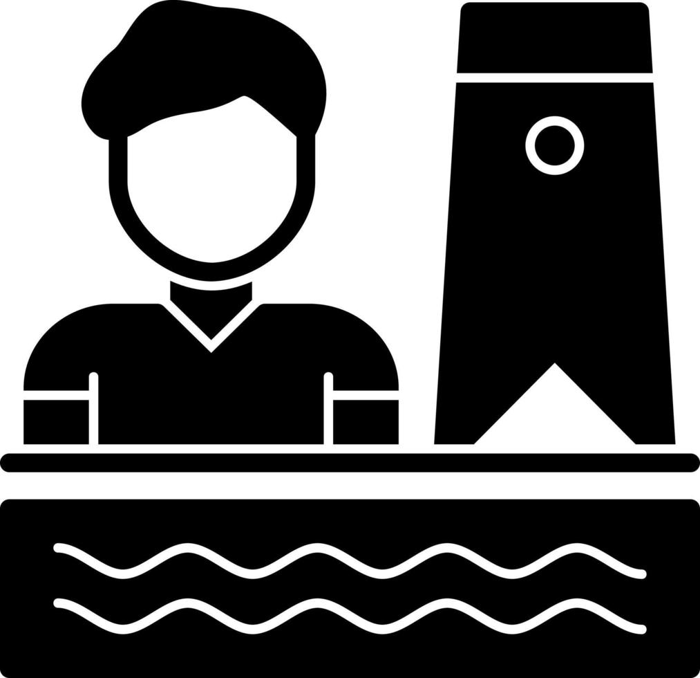 Bodyboarding Vector Icon Design