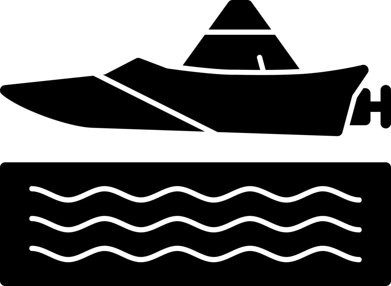 Jet Sprint Boat Racing Vector Icon Design