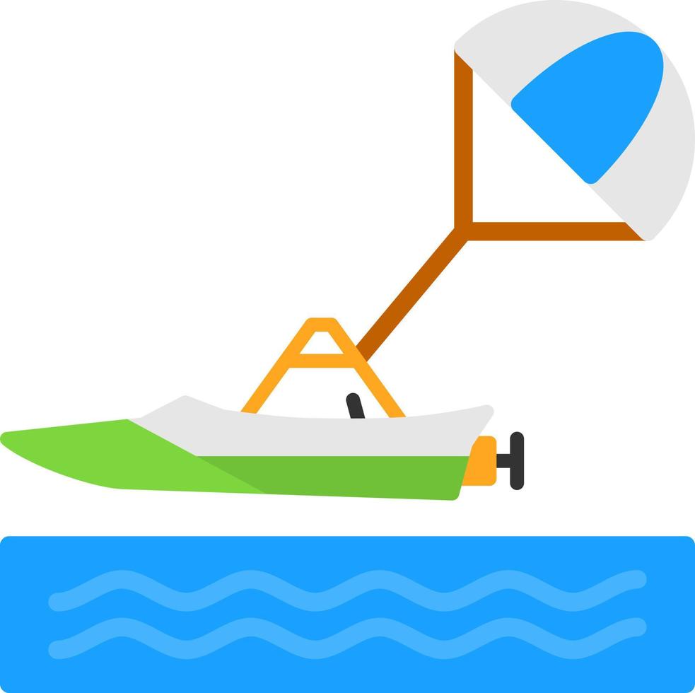 Parasailing Vector Icon Design