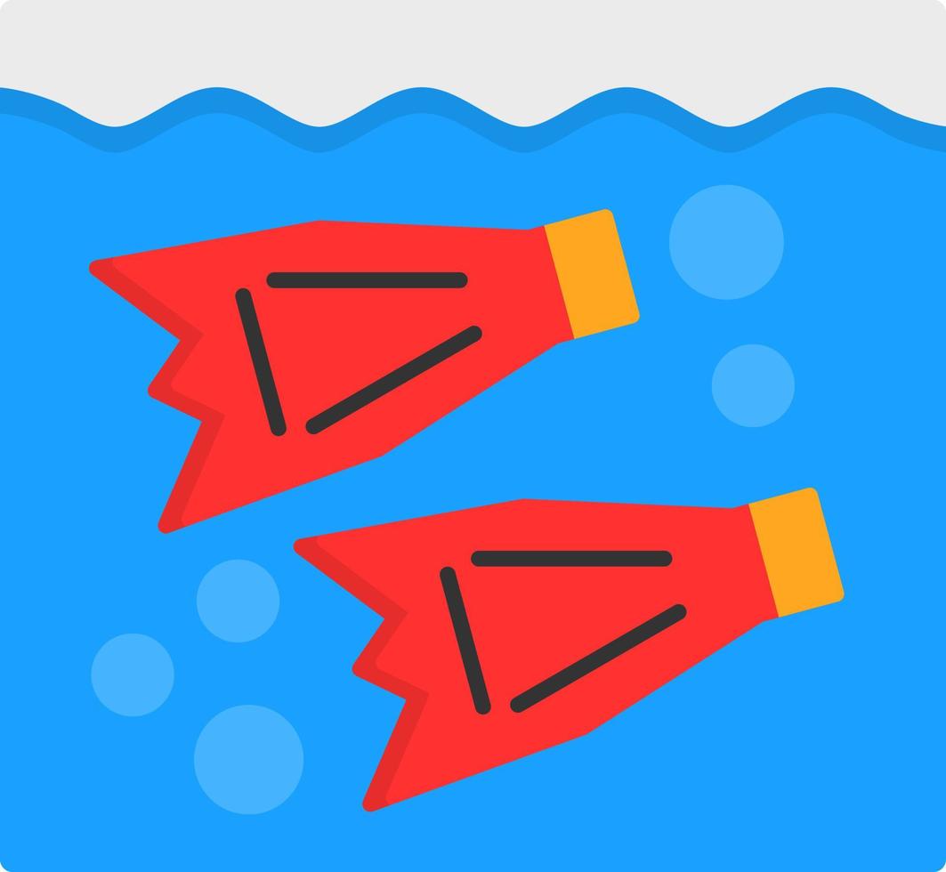 Fin Swimming Vector Icon Design
