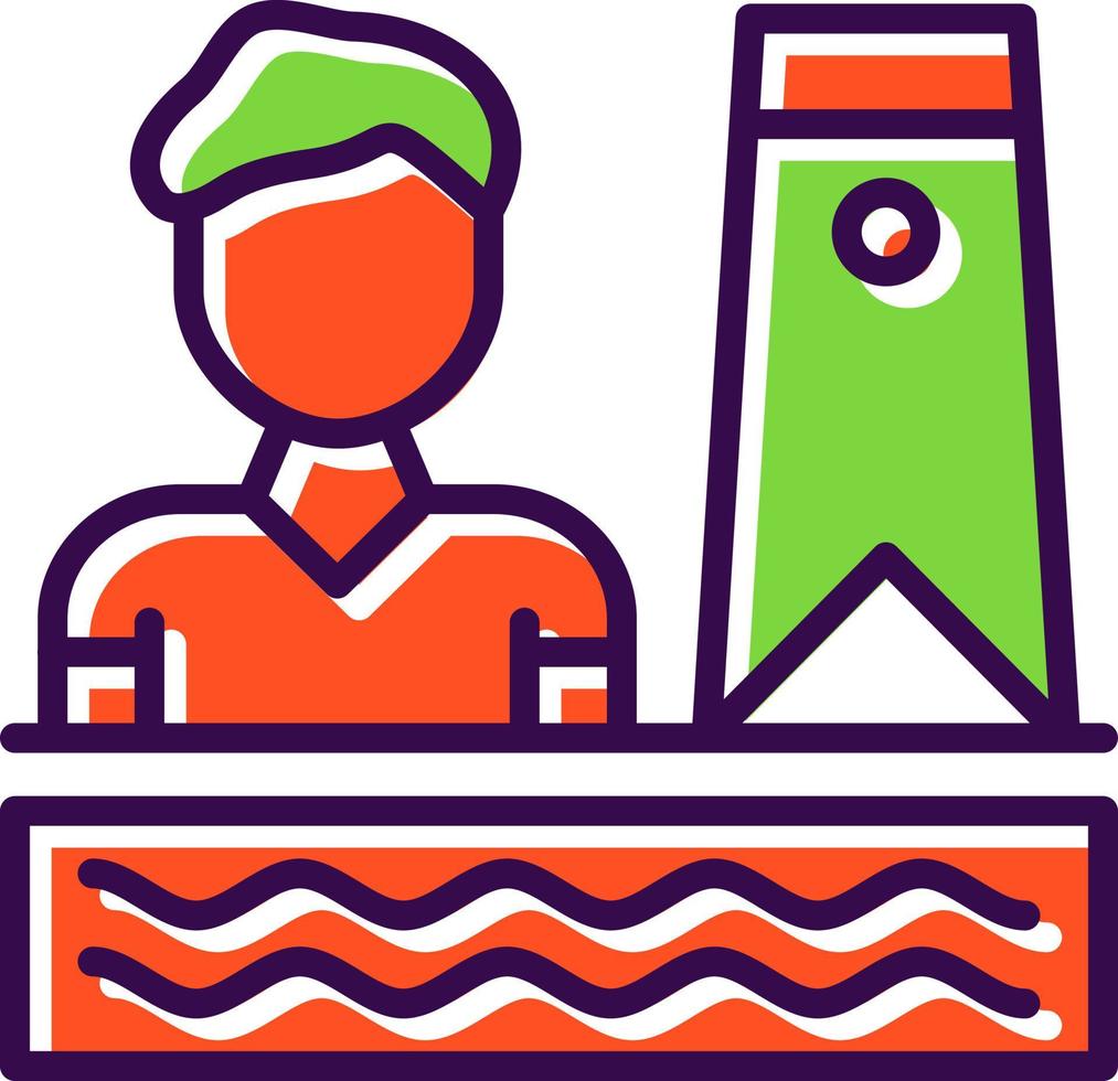 Bodyboarding Vector Icon Design