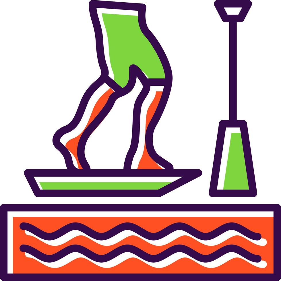 Standup Paddleboarding Vector Icon Design