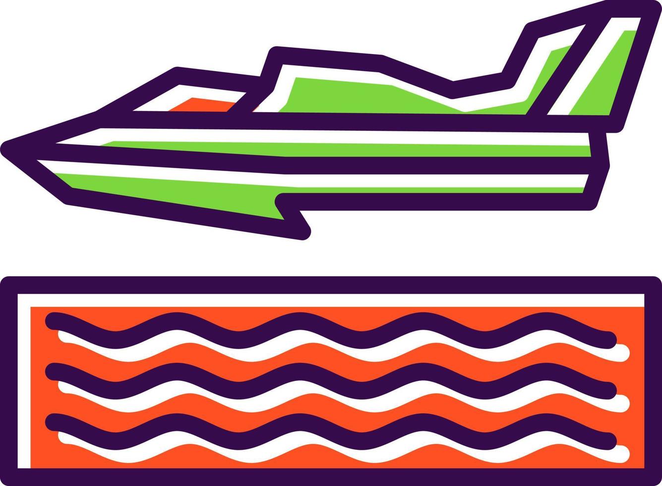 Hydroplane Racing Vector Icon Design