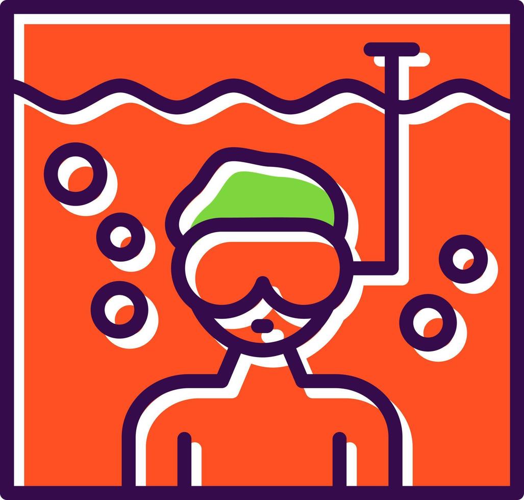 diseño de icono de vector de buceo