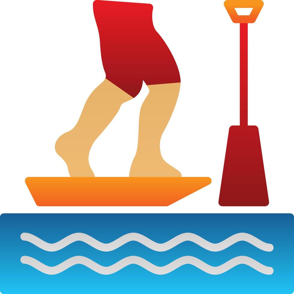 Standup Paddleboarding Vector Icon Design