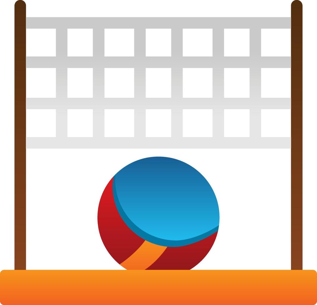 Beach Volleyball Vector Icon Design