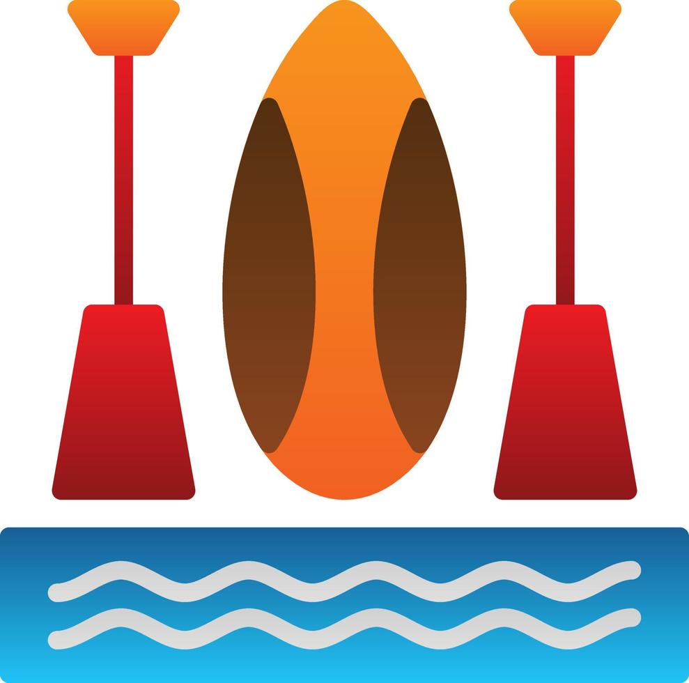 Paddleboarding Vector Icon Design