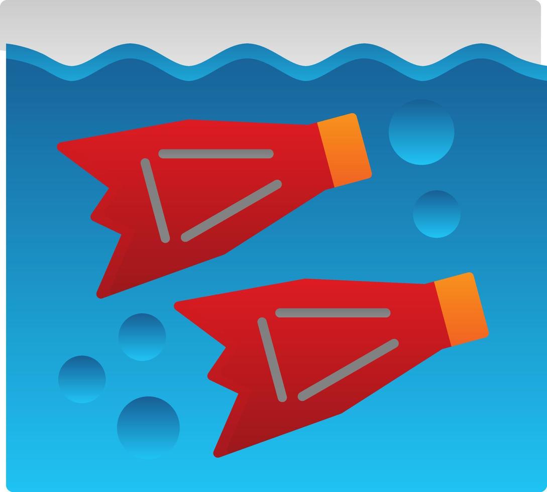 Fin Swimming Vector Icon Design